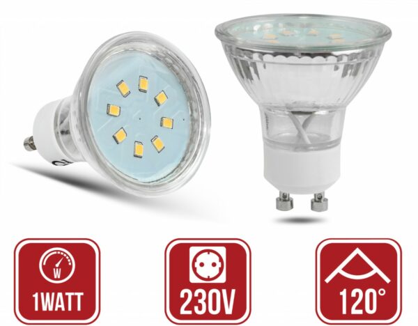 GU10 1Watt LED 230Volt Leuchtmittel