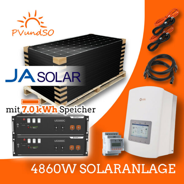 4860W Solaranlage Photovoltaik mit 7.0kW Speicher