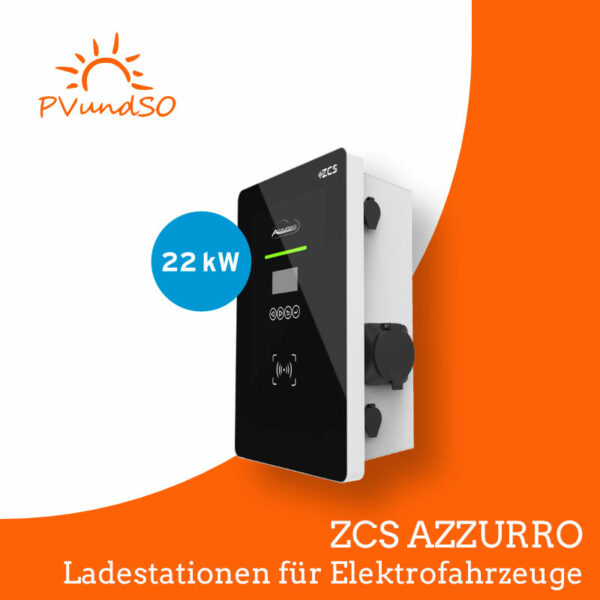 AZZURRO ZCS Ladestation für Elektrofahrzeuge 11/22kW förderfähig KfW