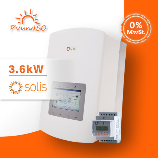 Solis 3.6 kW Hybrid Wechselrichter S5 EH1P (inkl. 3-Phasen Meter)