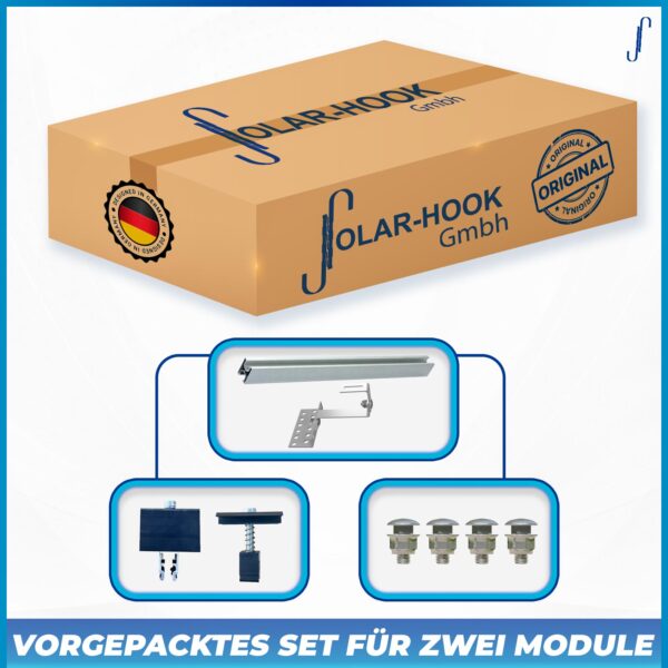 Montagepaket Ziegeldach für 2 Module