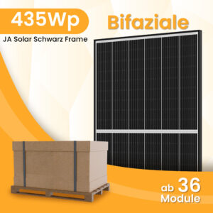 JA Solar 435Wp Black Frame Paneel Bifaziale N-Doppelglas-Monomodul Solarmodul deal